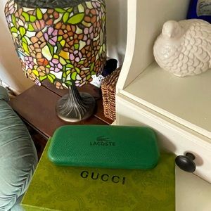 🐊LACOSTE🐊 eyeglass case EUC green
